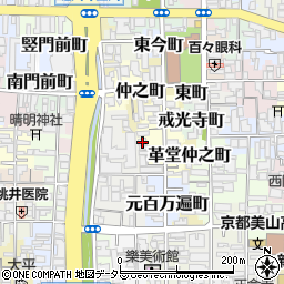 京都府京都市上京区革堂西町523-5周辺の地図