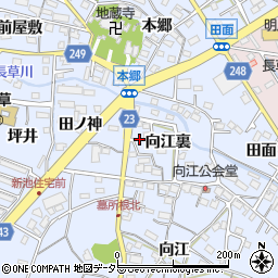 愛知県大府市長草町向江裏30周辺の地図