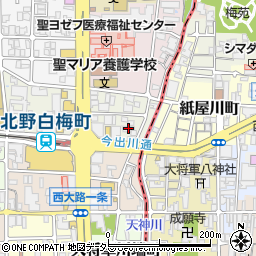 京都府京都市北区北野上白梅町68周辺の地図