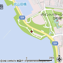 北山田１湖岸緑地トイレ周辺の地図