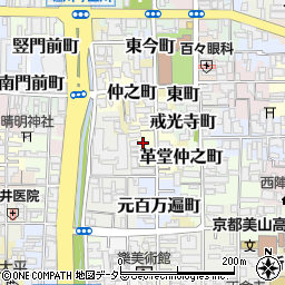 京都府京都市上京区革堂西町523周辺の地図