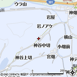 愛知県豊田市下山田代町神谷中切周辺の地図