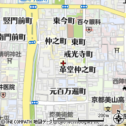 京都府京都市上京区革堂西町周辺の地図