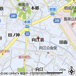 愛知県大府市長草町向江裏24周辺の地図