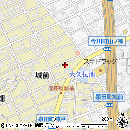 愛知県刈谷市泉田町城前105周辺の地図