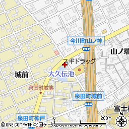 愛知県刈谷市泉田町城前186周辺の地図