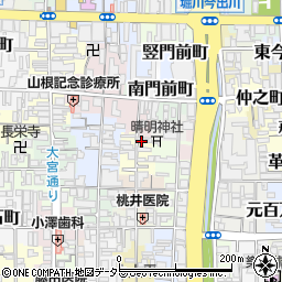 京都府京都市上京区竪神明町周辺の地図