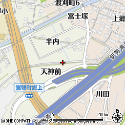 愛知県豊田市鴛鴨町（天神前）周辺の地図