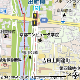 京都コンピュータ学院鴨川校周辺の地図