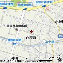 愛知県豊田市鴛鴨町西屋敷周辺の地図