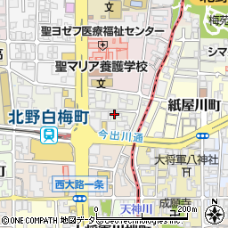 京都府京都市北区北野上白梅町62周辺の地図