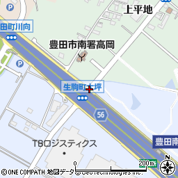 生駒町大坪周辺の地図