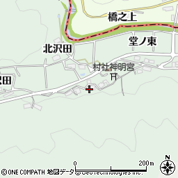 愛知県岡崎市日影町堂ノ洞周辺の地図