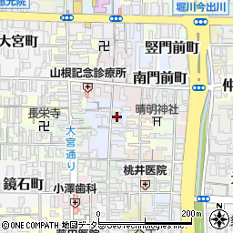 京都府京都市上京区毘沙門町周辺の地図