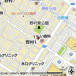 〒525-0027 滋賀県草津市野村の地図
