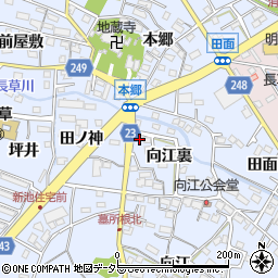 愛知県大府市長草町向江裏35-3周辺の地図