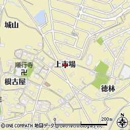 愛知県岡崎市細川町上市場周辺の地図