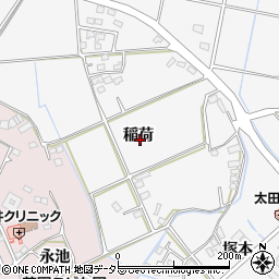愛知県豊田市若林西町稲荷周辺の地図
