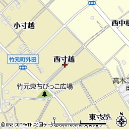 愛知県豊田市竹元町西寸越周辺の地図