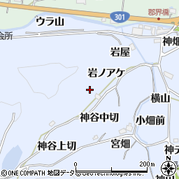 愛知県豊田市下山田代町周辺の地図