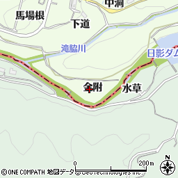 愛知県豊田市滝脇町（金附）周辺の地図
