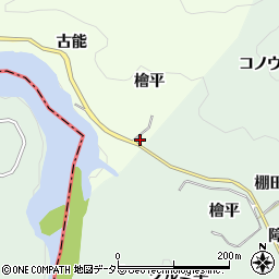 愛知県豊田市滝脇町檜平周辺の地図