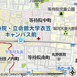 京都府京都市北区等持院中町45周辺の地図