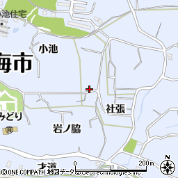 愛知県東海市荒尾町小池18-1周辺の地図