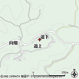 愛知県岡崎市日影町道下周辺の地図