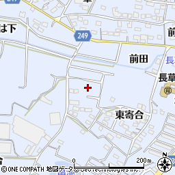 愛知県大府市長草町東寄合周辺の地図