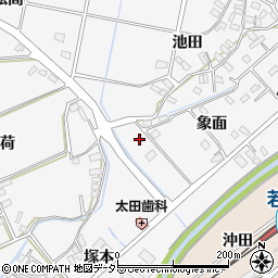 愛知県豊田市若林西町象面周辺の地図
