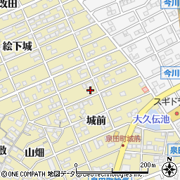 愛知県刈谷市泉田町城前52-1周辺の地図