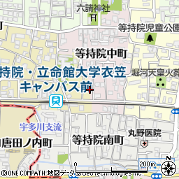 京都府京都市北区等持院中町47-7周辺の地図