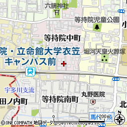 京都府京都市北区等持院中町44-11周辺の地図