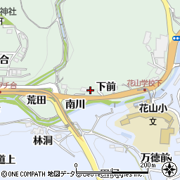 愛知県豊田市花沢町南川周辺の地図