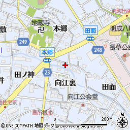 愛知県大府市長草町向江裏67周辺の地図