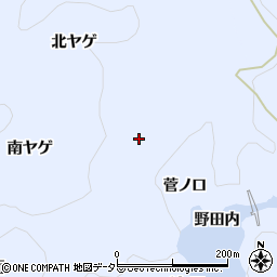 愛知県豊田市下山田代町北ヤゲ周辺の地図