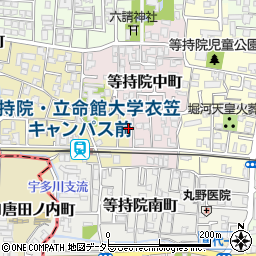 京都府京都市北区等持院中町47周辺の地図