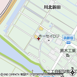 愛知県東海市大田町川北新田周辺の地図