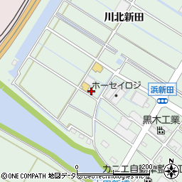 愛知県東海市大田町（川北新田）周辺の地図