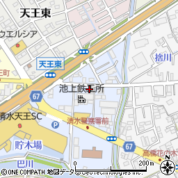 静岡県静岡市清水区天王南4-19周辺の地図