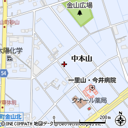 愛知県刈谷市一里山町中本山周辺の地図