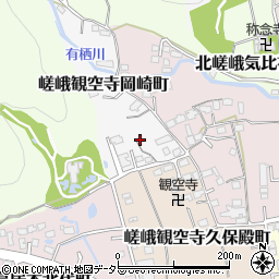 京都府京都市右京区嵯峨観空寺岡崎町周辺の地図