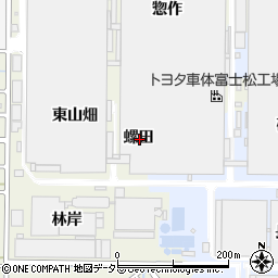 愛知県刈谷市今岡町螺田周辺の地図