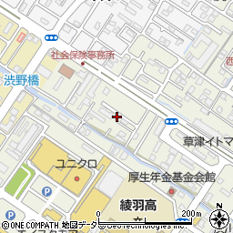 リオン西渋川周辺の地図