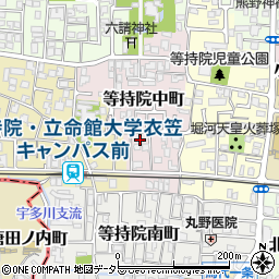京都府京都市北区等持院中町45-8周辺の地図