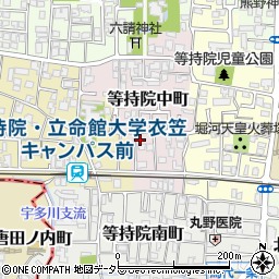 京都府京都市北区等持院中町46-5周辺の地図