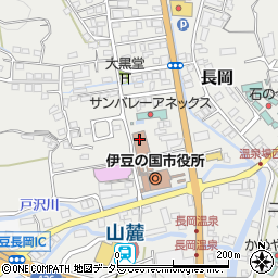伊豆の国市役所　長岡中央公民館周辺の地図