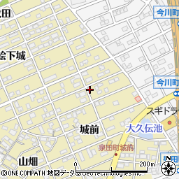 愛知県刈谷市泉田町城前50周辺の地図