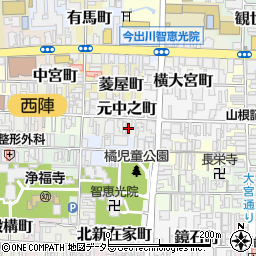 京都府京都市上京区元中之町504周辺の地図